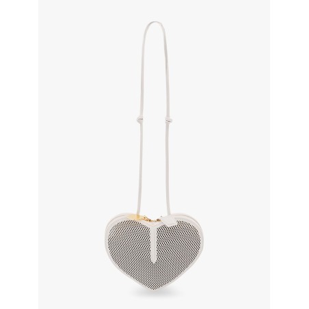 Le coeur shoulder bag in leather with fishnet motif