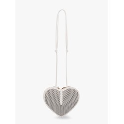 Le coeur shoulder bag in leather with fishnet motif