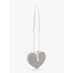 Le coeur shoulder bag in leather with fishnet motif