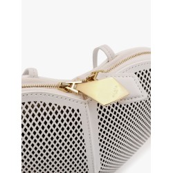 Le coeur shoulder bag in leather with fishnet motif