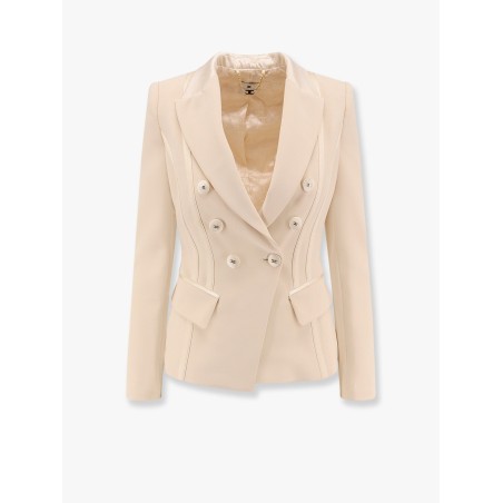 Essentials blazer with shoulder pads and covered buttons