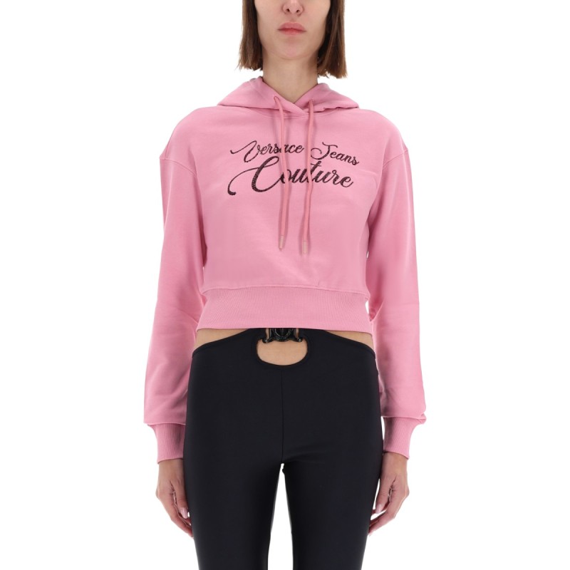 CROPPED SWEATSHIRT WITH LOGO