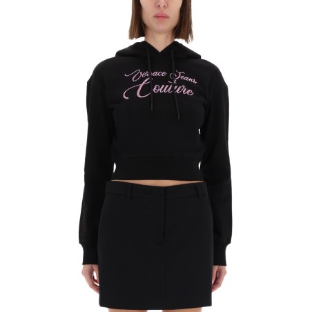 CROPPED SWEATSHIRT WITH LOGO