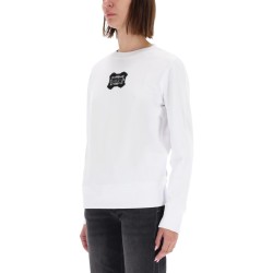 SWEATSHIRT WITH "BAROQUE" LOGO PATCH