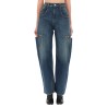 CROPPED JEANS WITH FRAYED HEM