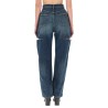 CROPPED JEANS WITH FRAYED HEM