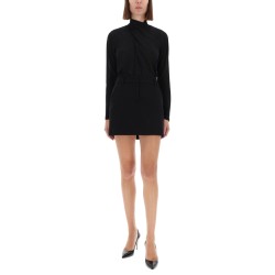 SHIRT WITH DRAPED COLLAR