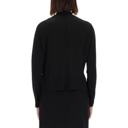 SHIRT WITH DRAPED COLLAR