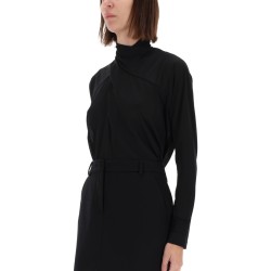 SHIRT WITH DRAPED COLLAR