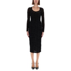 "LIQUIFY LOGOMANIA" MIDI DRESS