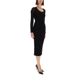 "LIQUIFY LOGOMANIA" MIDI DRESS