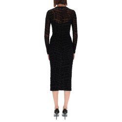 "LIQUIFY LOGOMANIA" MIDI DRESS