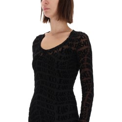 "LIQUIFY LOGOMANIA" MIDI DRESS