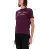 T-SHIRT WITH LOGO AND RHINESTONES