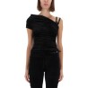 ONE-SHOULDER TOP WITH "BAROQUE" BUCKLE