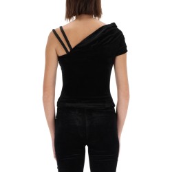 ONE-SHOULDER TOP WITH "BAROQUE" BUCKLE