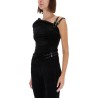 ONE-SHOULDER TOP WITH "BAROQUE" BUCKLE
