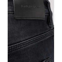 Dropped fit black denmim trousers