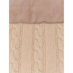 Heat virgin wool and cashmere jacket with suede inserts