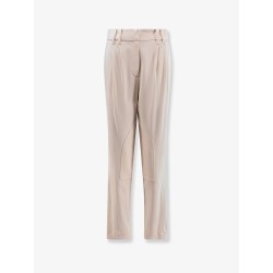 Equestrian stretch viscose and wool twill trousers with Monili