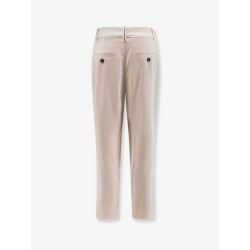 Equestrian stretch viscose and wool twill trousers with Monili