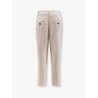 Equestrian stretch viscose and wool twill trousers with Monili