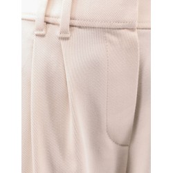 Equestrian stretch viscose and wool twill trousers with Monili