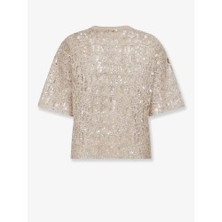 Dazzling mohair, silk and linen sweater