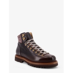 Mountain Boot leather ankle boots with wool and cashmere insert