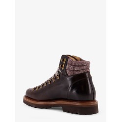 Mountain Boot leather ankle boots with wool and cashmere insert
