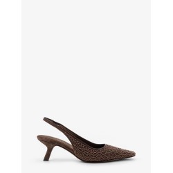 Suede slingback pumps with Monili decoration