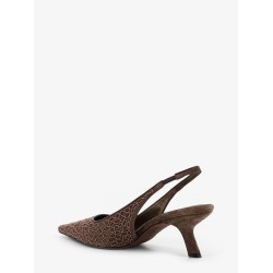 Suede slingback pumps with Monili decoration