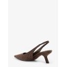 Suede slingback pumps with Monili decoration