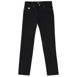 JEANS WITH "MEDUSA" DETAIL