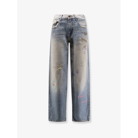 Lucky Stone-Washed cotton Jeans