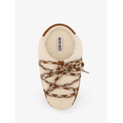 Shearling and suede slip-on