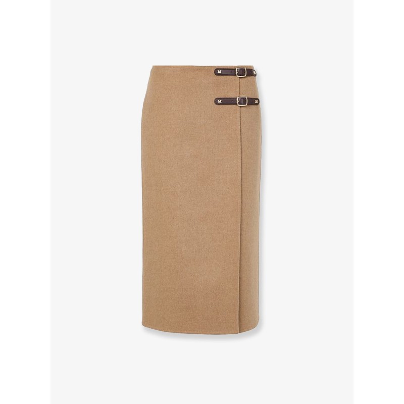 Curzio camel midi skirt