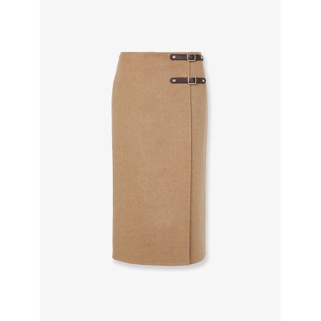 Curzio camel midi skirt