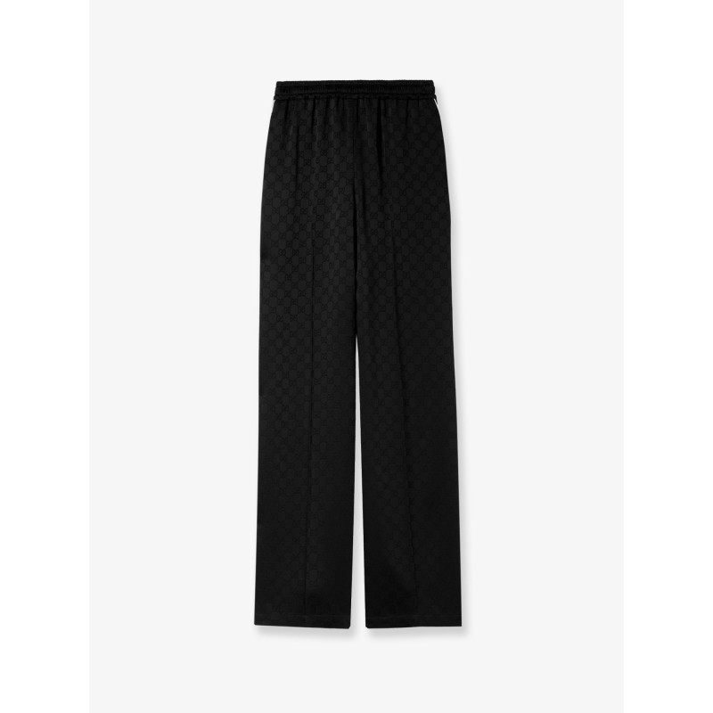 Viscose blend trousers with all-over GG motif