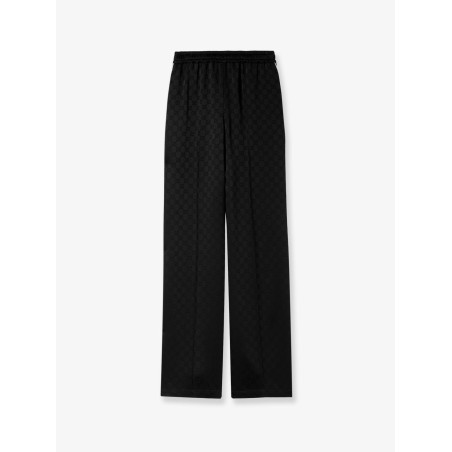 Viscose blend trousers with all-over GG motif