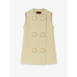 Viscose vest with maxi buttons