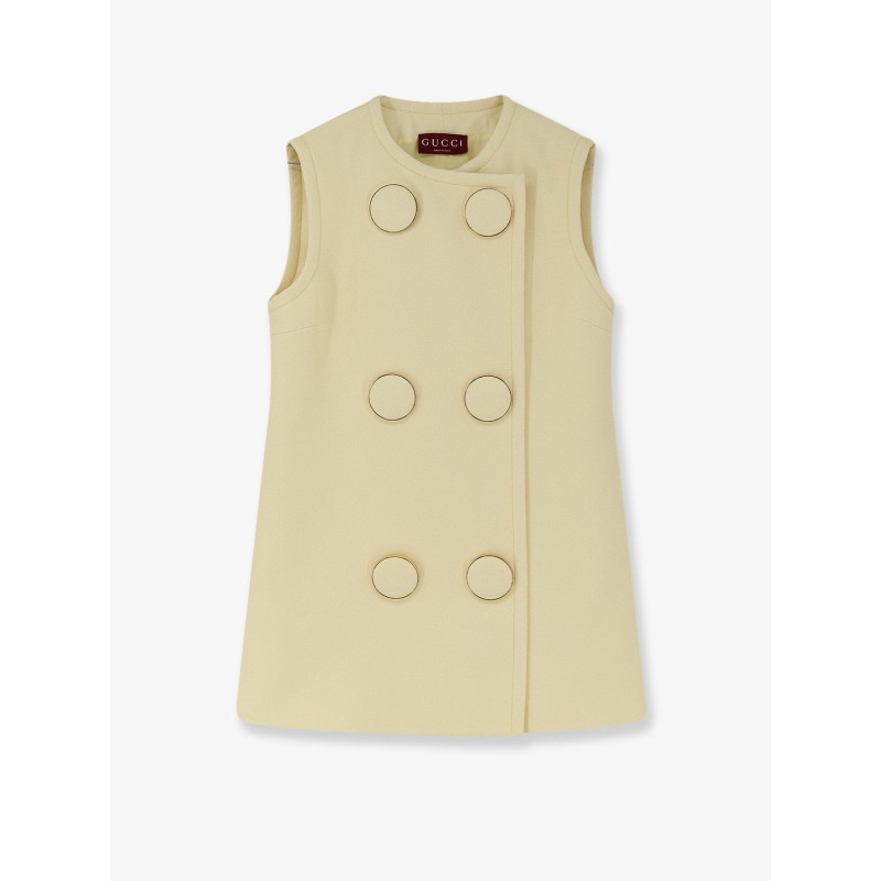 Viscose vest with maxi buttons