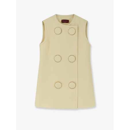 Viscose vest with maxi buttons
