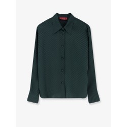 Silk shirt with diagonal motif