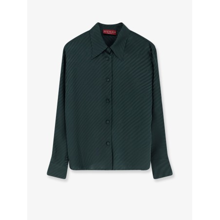 Silk shirt with diagonal motif