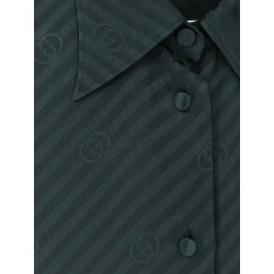 Silk shirt with diagonal motif