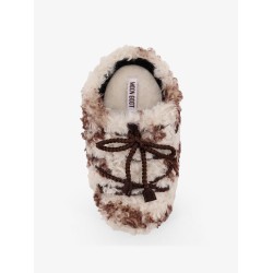 Low faux fur sandals