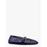 Mesh Ballet Flats with patent leather profile