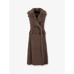 Boario sleeveless alpaca blend coat
