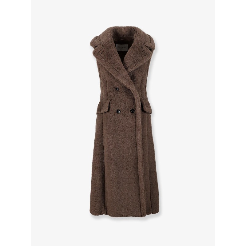 Boario sleeveless alpaca blend coat